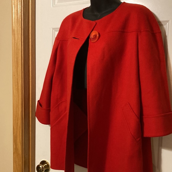 Ellen Tracy Red Jacket - size4 - Picture 6 of 8